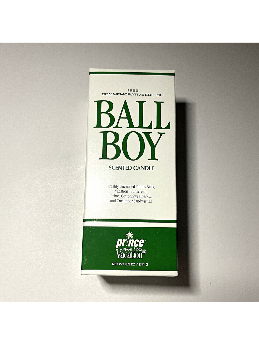 NEW Limited Vacation x Prince Ball Boy Candle 8.5oz 1992 Commemorative Edition